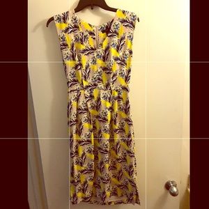 Silk Floral Midi Dress